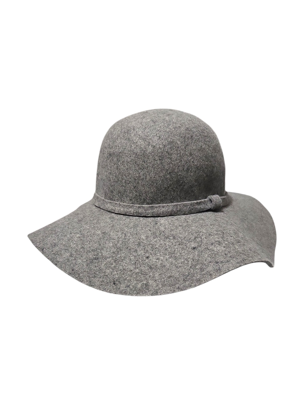 PHENIX Gray 100% Wool Wide Brim Floppy Hat Round Crown One Size Classic